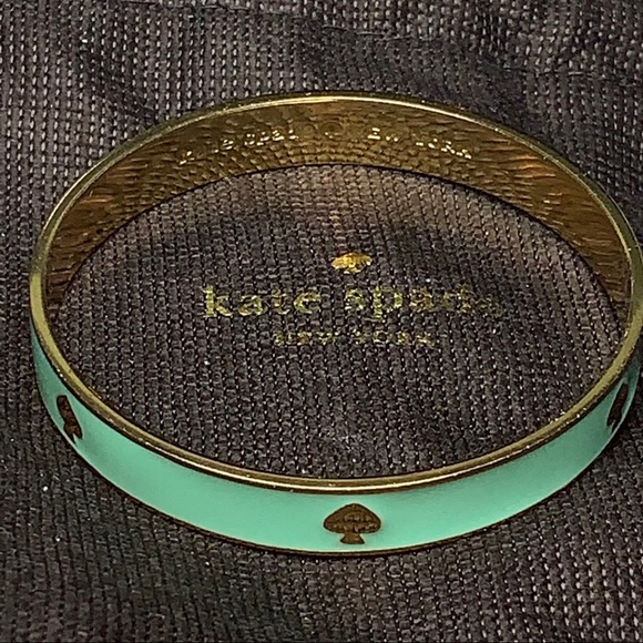 kate spade NEW YORK Mint Green & Gold bangle